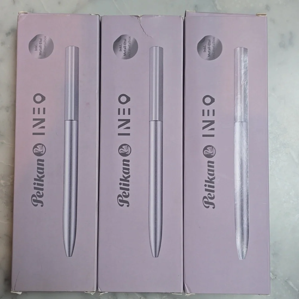 ❤️BUY 10 GET 5 FREE Sleek Silver Pen Pelikan Ineo Ballpoint Pen